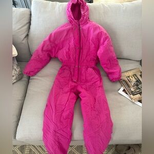 Pink Hooded Snowsuit